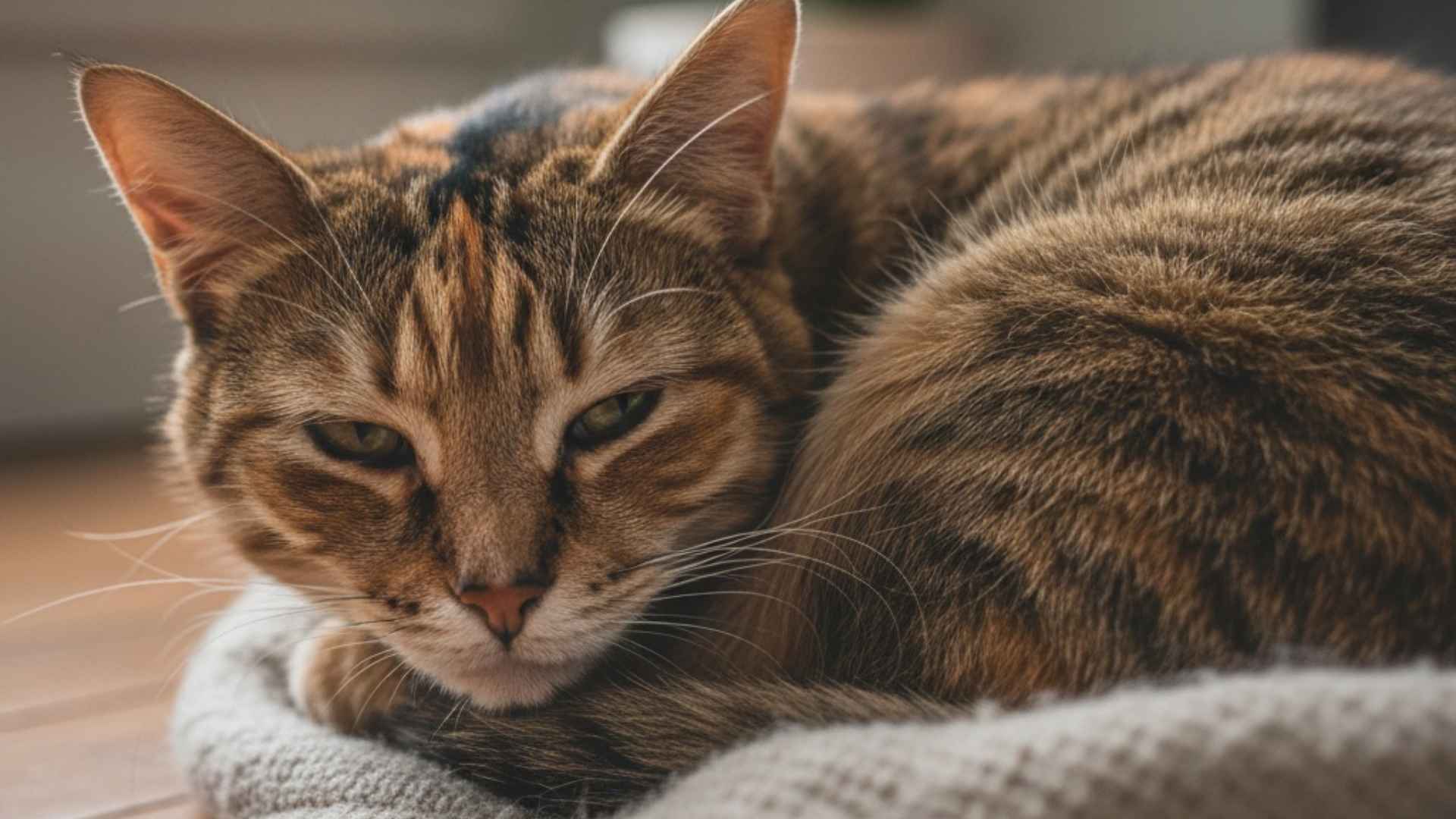 gato que se encuentra mal